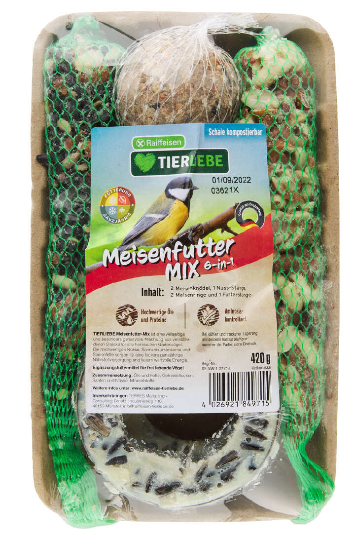 TIERLIEBE Meisenfuttermix Schale 6-in-1